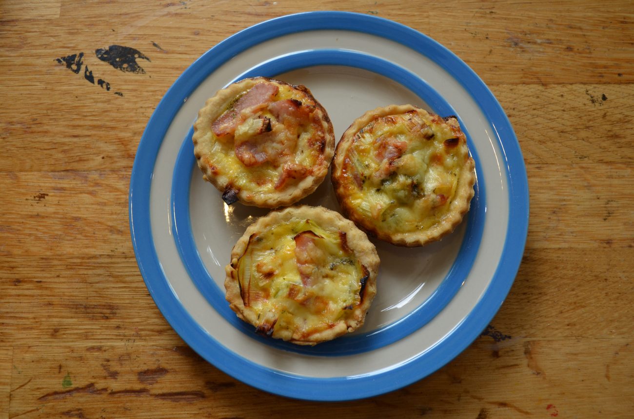 Bacon and leak mini quiches